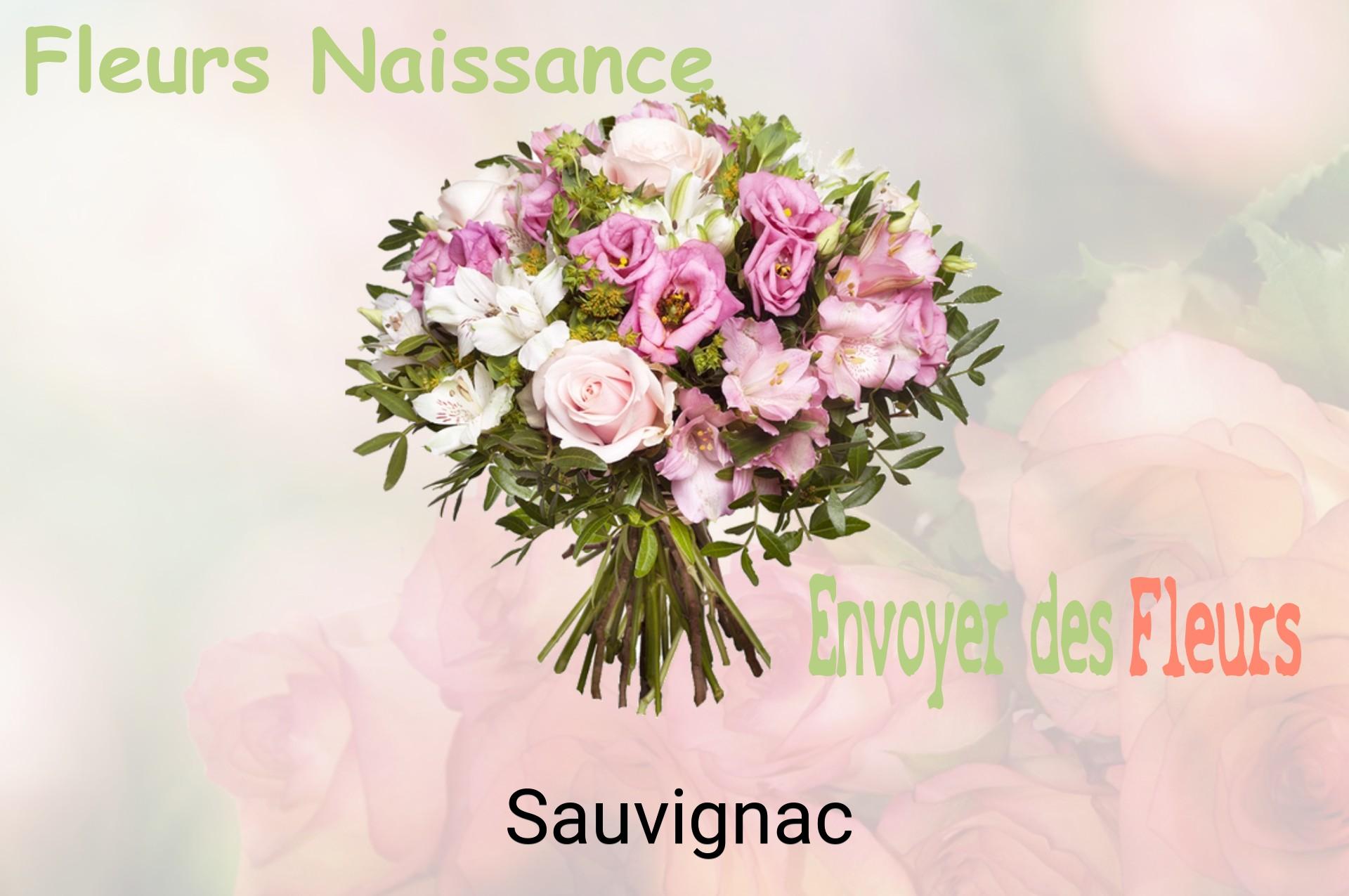 Bouquet de fleurs de naissance livré à Sauvignac